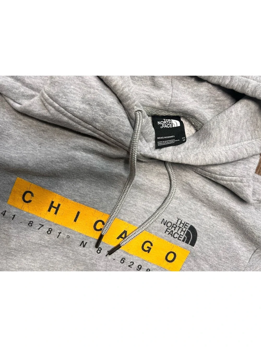 The North Face Chicago Coordinates Men’s Grey Hoodie Size XS